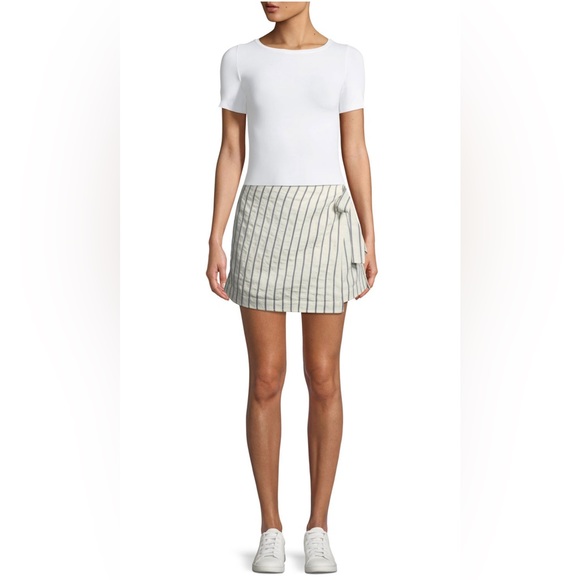 Theory Wrap-Tie Skirt in Split Stripes - Picture 13 of 15